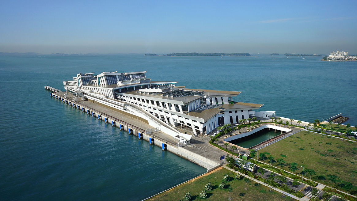 Exterior architecture of Marina Bay Cruise Centre Singapore | MORROW